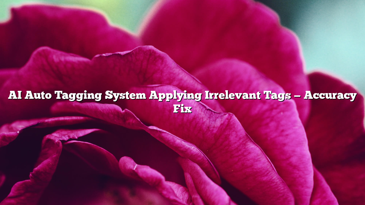 AI Auto Tagging System Applying Irrelevant Tags — Accuracy Fix